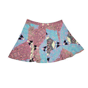 Nasty Gal Psychedelic Paisley Patchwork A-Line Skirt – Size M